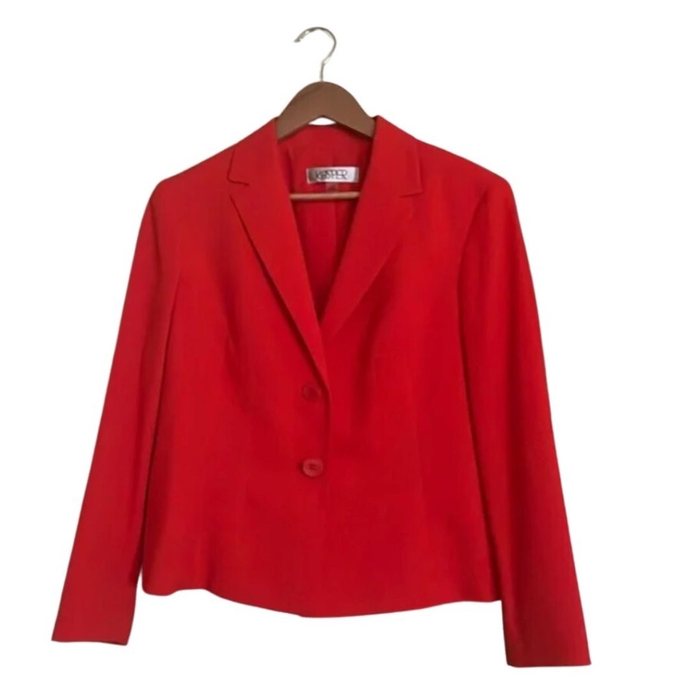 12P Kasper Orange Blazer - Vibrant & Versatile!